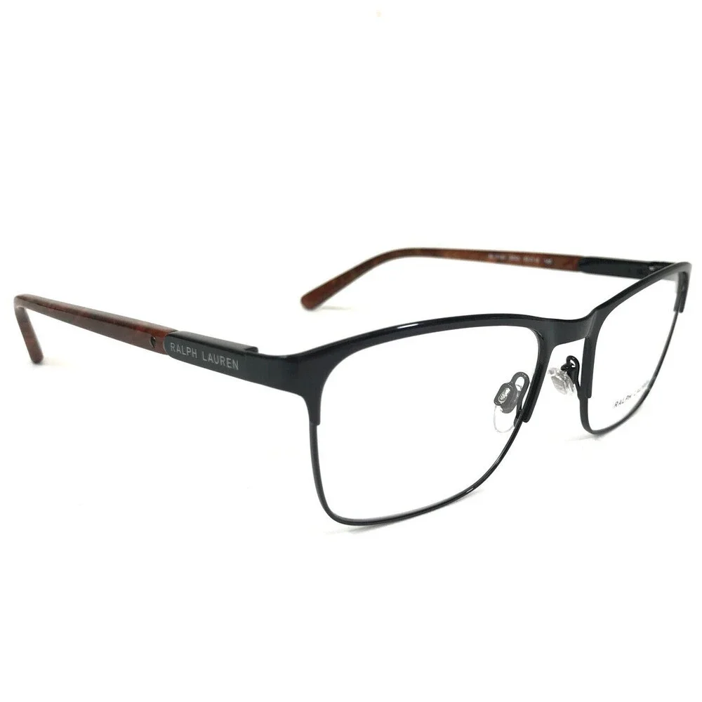 Ralph Lauren Eyeglasses Frames RL5100 9003 Black Brown Horn Square 53-18-145